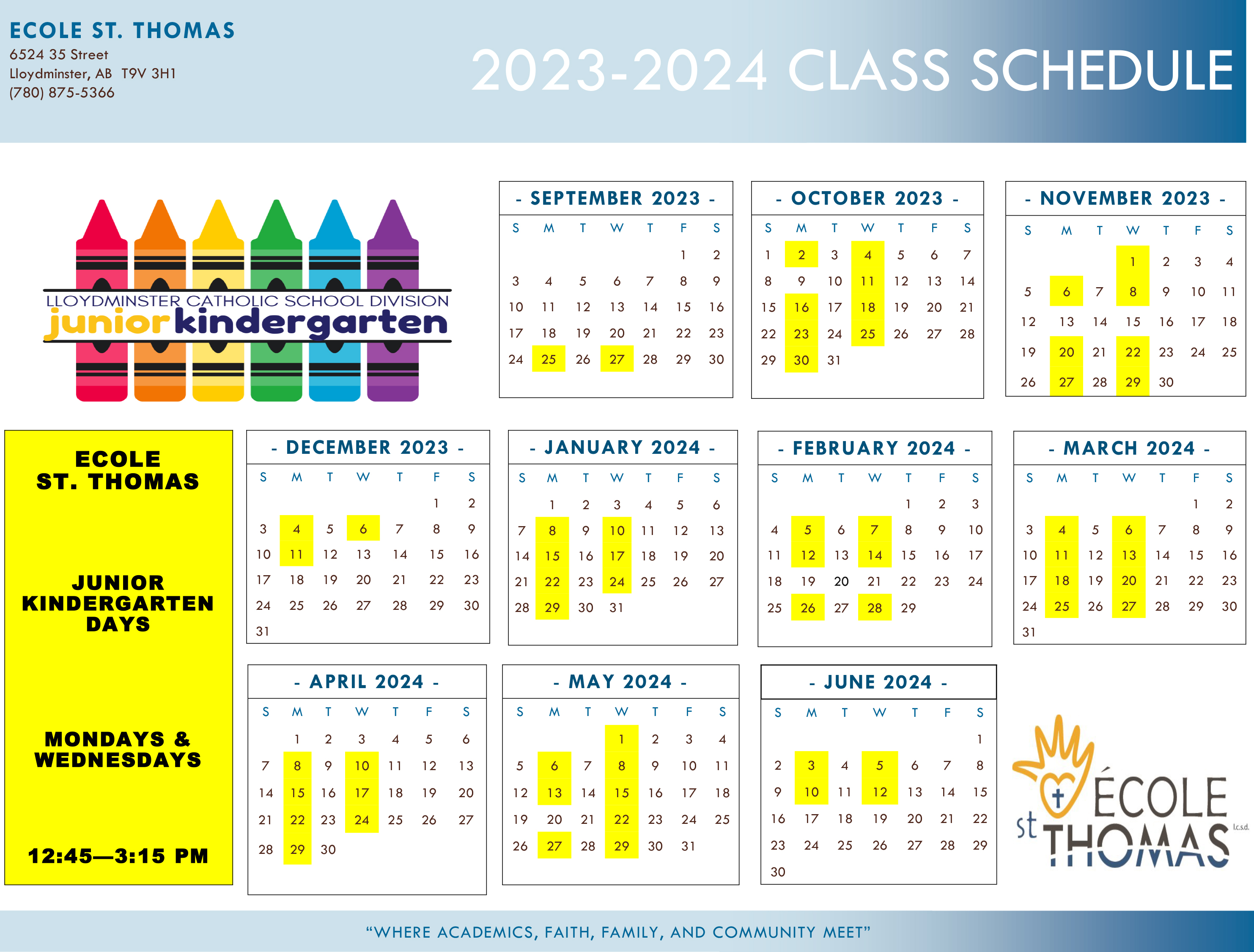 Final St.Thomas 2023 2024 School Year Calender