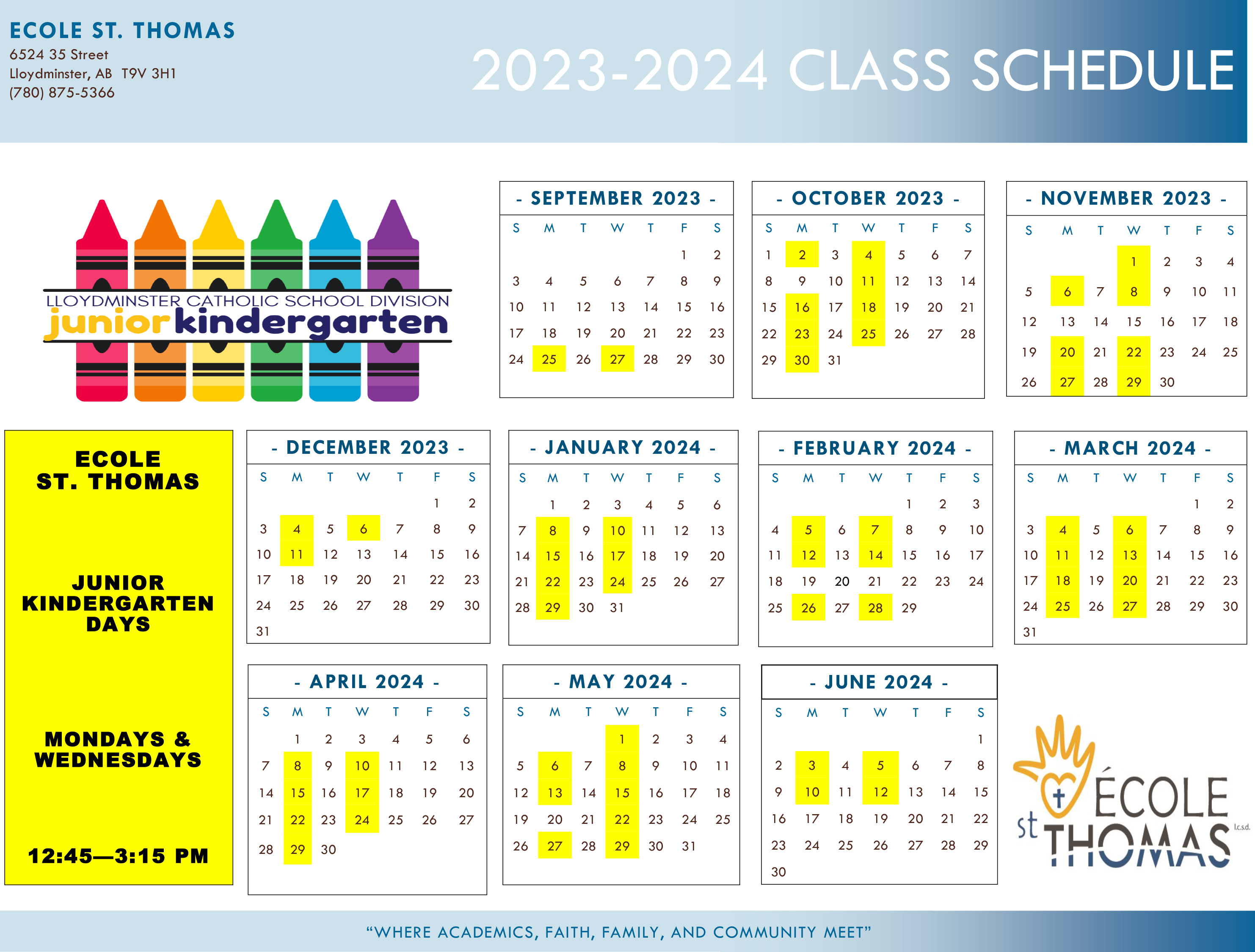 Lloydminster Catholic School Division - Junior Kindergarten